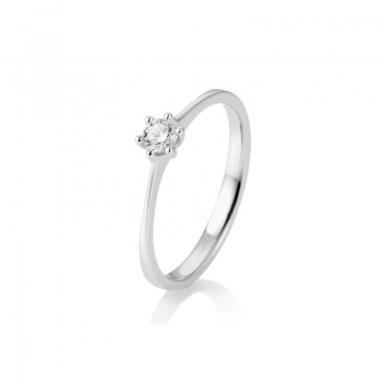 Solitairering Platin Diamant 6er setting